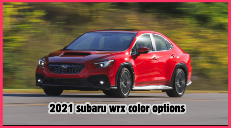 2021 subaru wrx color options