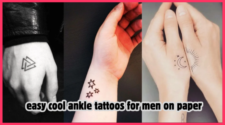 easy cool ankle tattoos for men on paper