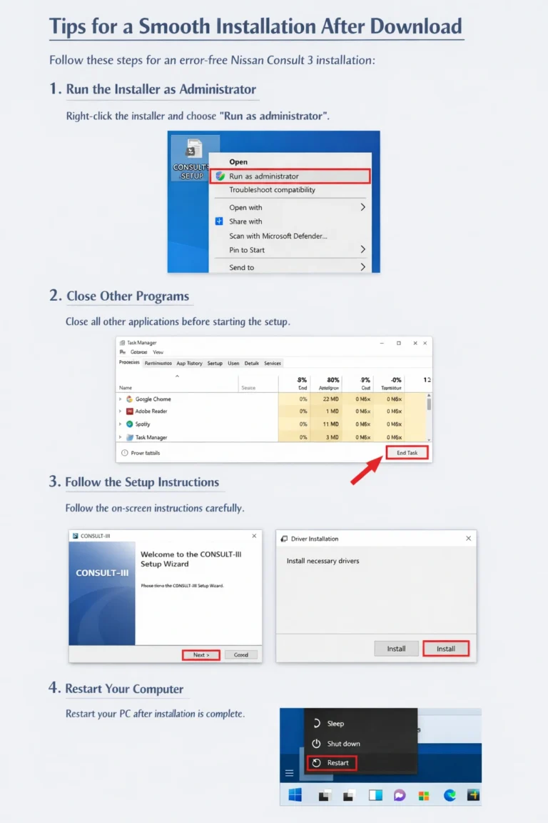 nissan consult 3 download stuck at 0​